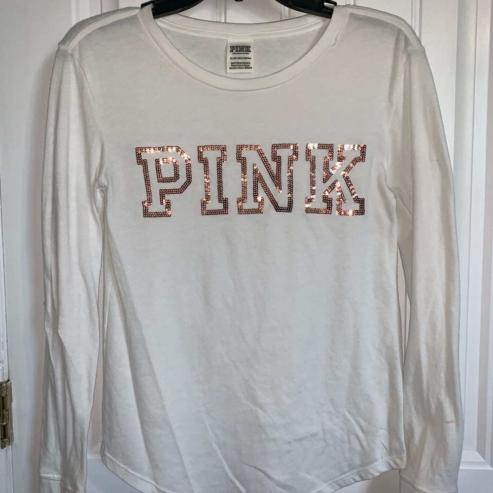 PINK sequin long sleeve - Picture 2 of 4